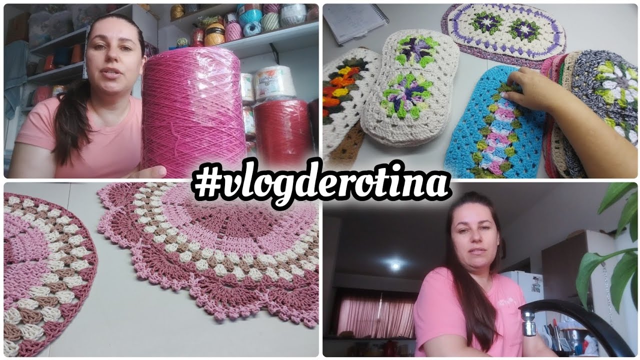 #rotinacomcroche Chegou barbantes / vendi bases / Fiz um tapete maravilhoso 