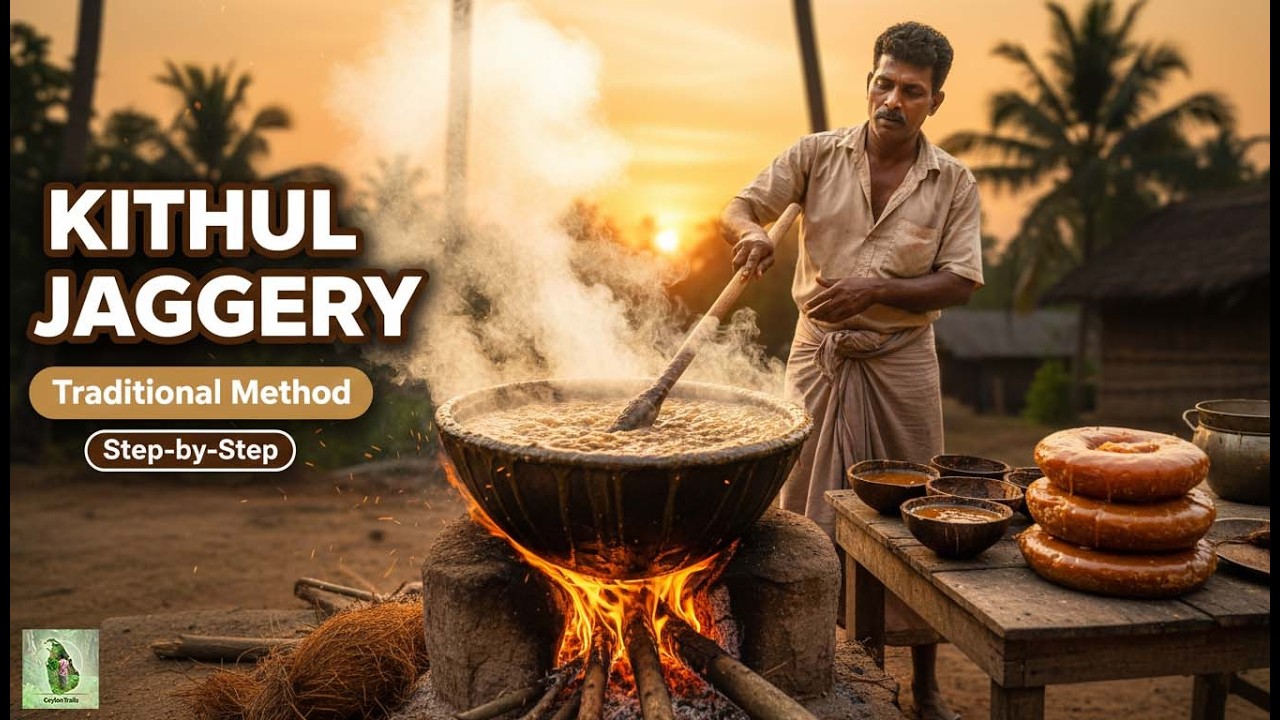 Traditional Kithul Jaggery Making in Ceylon | From Pure Palm Sap to Natural Sweetener 🌴