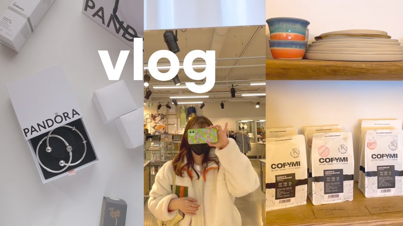 독일 유학생vlog /판도라 팔찌💍. 쎄라비 빵. 쇼핑하고 틈틈이 사육하는 일상. 치즈 쭈삼. 조갯살 비빔밥. 더블패티 샌드위치.