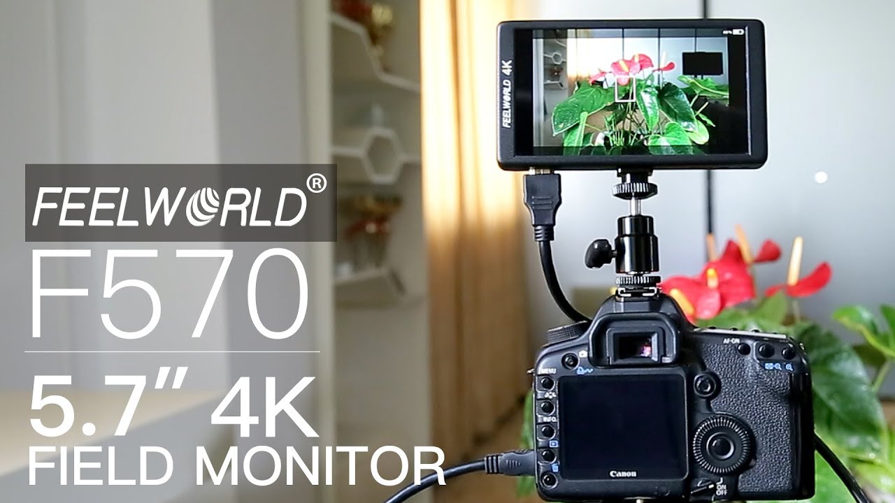 FEELWORLD F570 5.7″ 4K Camera Monitor for Zhiyun Crane 2 Moza air Feiyu Sony Panasonic Canon Nikon