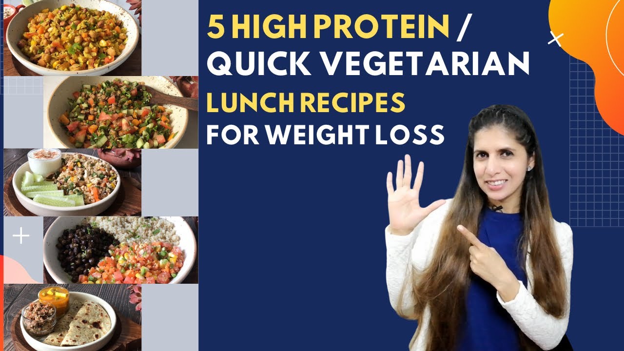 Monday to Friday Healthy Veg Lunch Meal to Lose Weight | 5 High Protein Quick & Easy Lunch Recipes