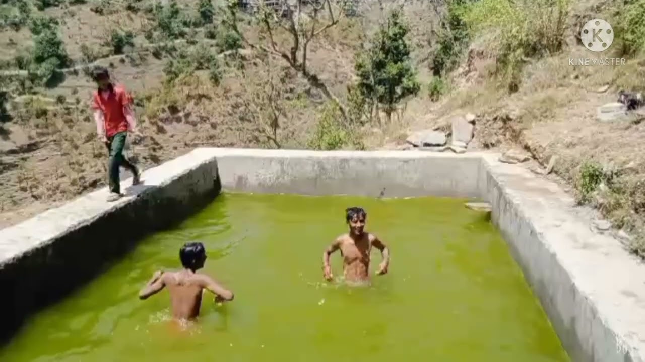Masti with my small bros. at sweming pool....