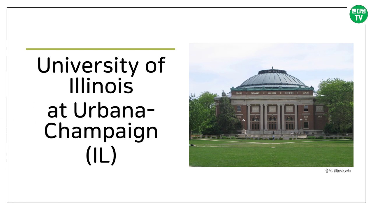 [엔디쌤tv : 미국 대학 이야기] 48번째 - 얼바나-샴페인 일리노이 대학교 (University of Illinois   Urbana Champaign : IL)