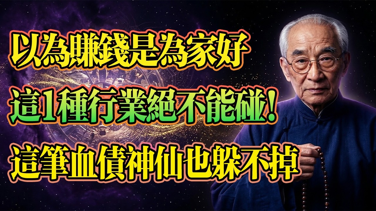 南懷瑾揭示：以為賺錢是為家好，這1種行業絕不能碰！這筆「血債」神仙也躲不掉。#南懷瑾 #因果報應 #業障病 #殺生 #家族共業