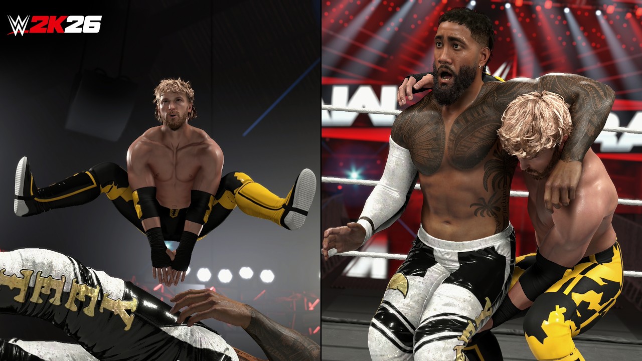 Геймплей за Логана Пола в WWE 2K26: выход на ринг, новые приемы, фирменные приемы, завершающие уд...