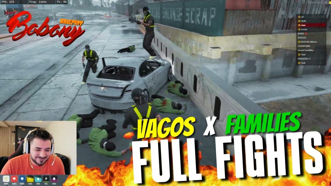 VODKA GTA RP - VAGOS VS FAMILIES BOBONY RP - PART 1 | شبكات قرطاس مع فاميليز و البوليس