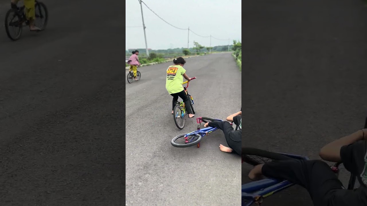 TABRAKAN JOKI CEWEK BALAP ONTHEL😱 #fypシ゚ #bmx #shorts #viral #dragrace #cantik #gowes #herex