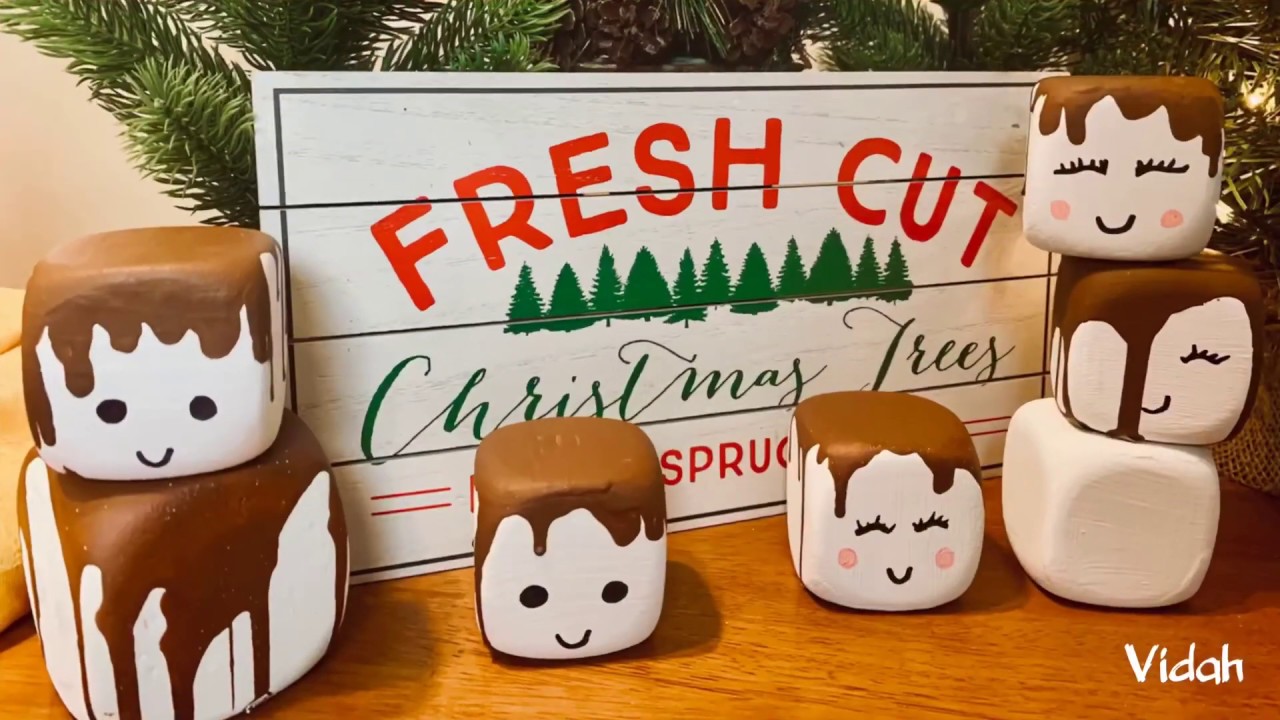 Holiday Crafting with Marshmallows! Dice Marshmallows DIY- Dollar Tree Foam Dice