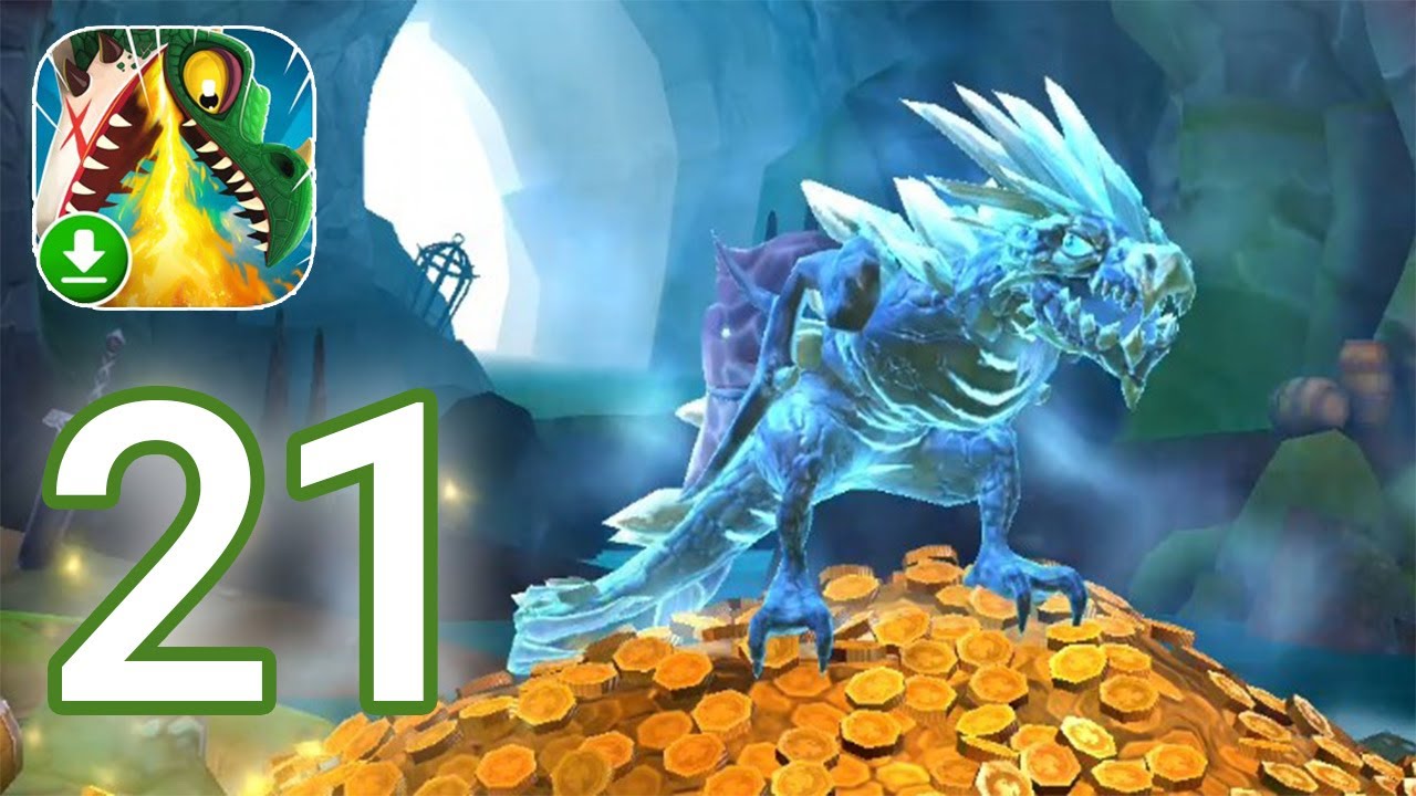 Hungry Dragon - Gameplay Walkthrough Part 21 - Icebreaker Dragon (iOS, Android)