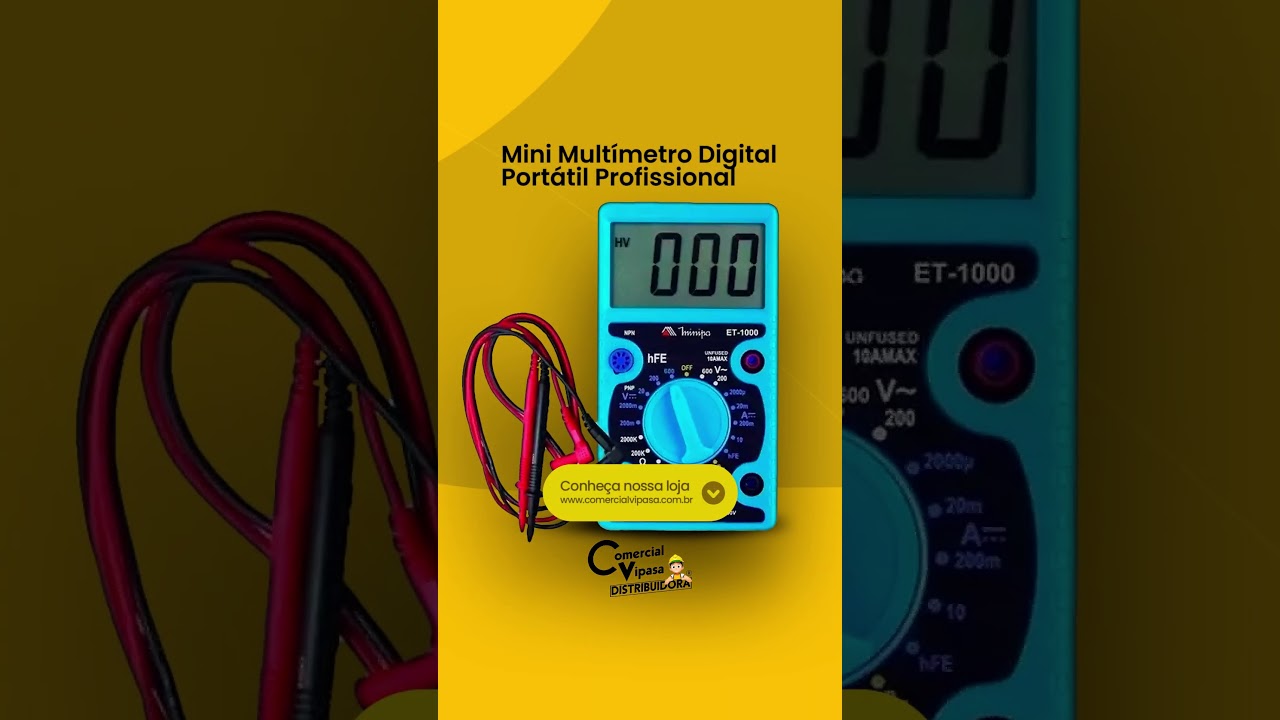 Mini Mult&iacute;metro Digital Port&aacute;til MINIPA ET-1000