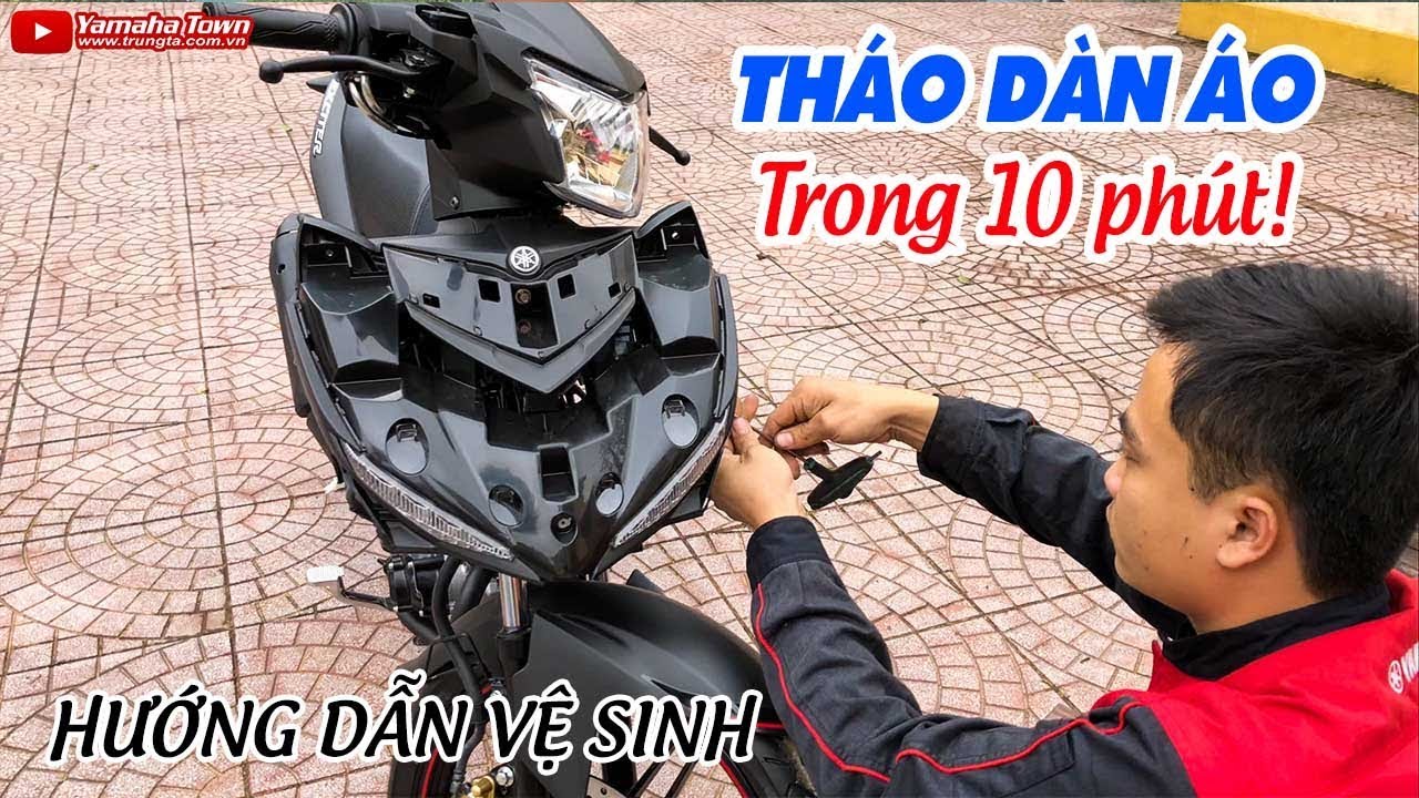 Tháo dàn áo Exciter 150 trong 10 phút ▶ Cách Vệ sinh xe máy đúng cách!