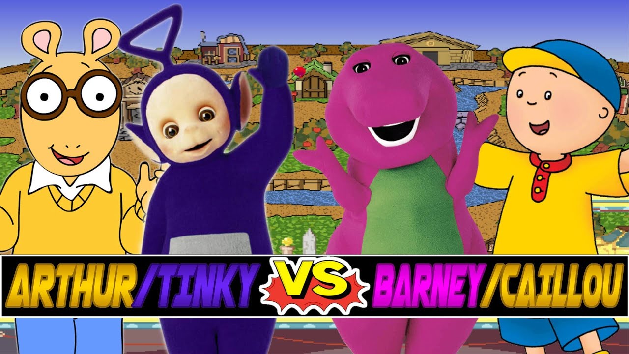 M.U.G.E.N. Battles | Arthur Read/Tinky Winky vs Barney/Caillou