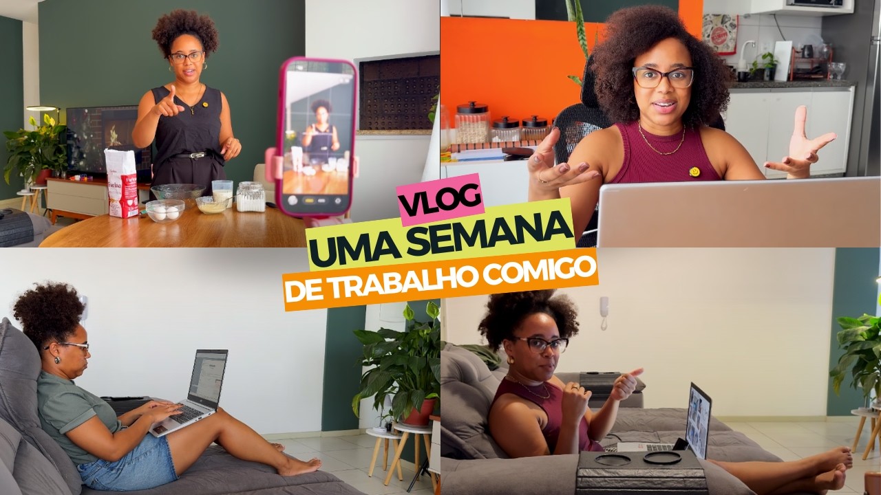 Vlog produtivo, rotina CLT, trabalho com Marketing Digital e criação de conteúdo