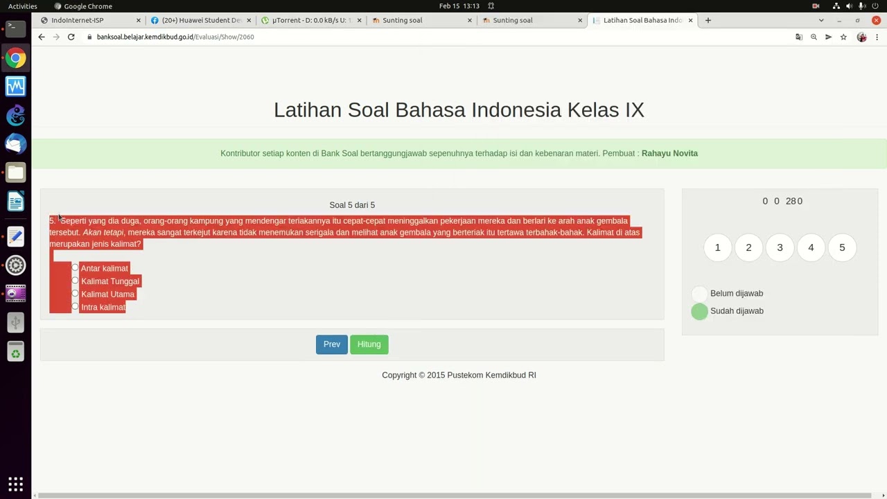 20220215 TANGSEL membuat bank soal moodle dari bank soal kemdikbud