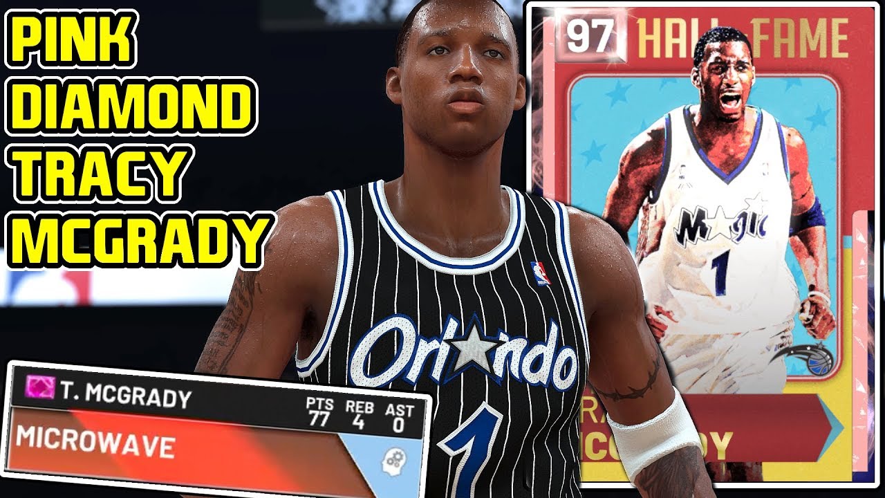 PINK DIAMOND TRACY MCGRADY 77PT GAMEPLAY! THE BEST GUARD IN THE GAME! NBA 2k19 MyTEAM