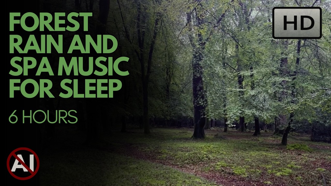 Deep sleep rain and relaxing music white noise for sleep, studying, and meditation. No AI
