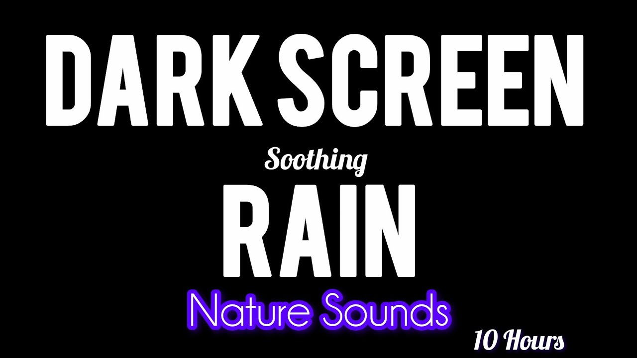 Black Screen Rain Sounds (10 Hours) 🌙    Heavy Night Rain for Deep Sleep