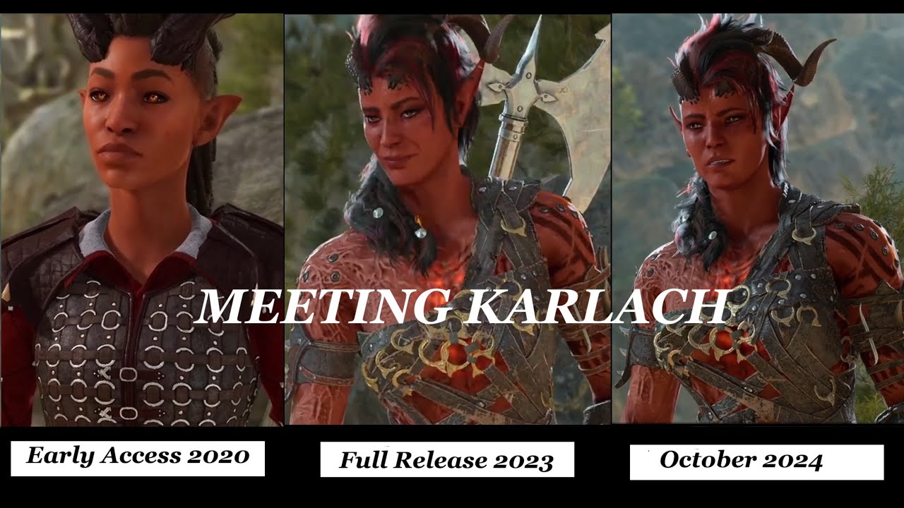 Baldur's Gate 3 - Meeting Karlach - comparing Early Access to Full Release to Now