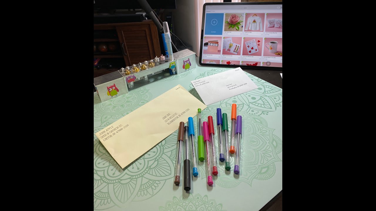 Cricut Maker to address your envelopes and using iPad