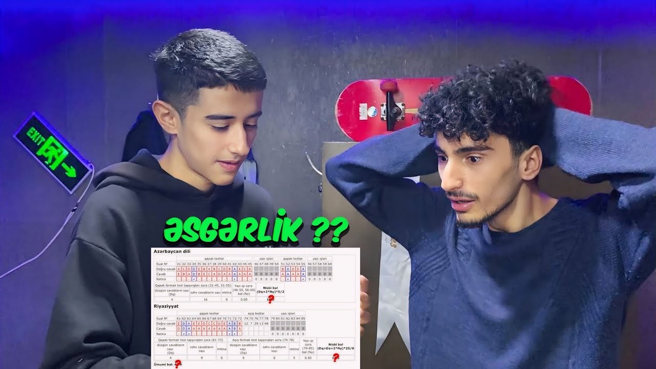 11Cİ SİNİF İMTAHAN NƏTİCƏM ! *Əsgərliyə Gedirəm*