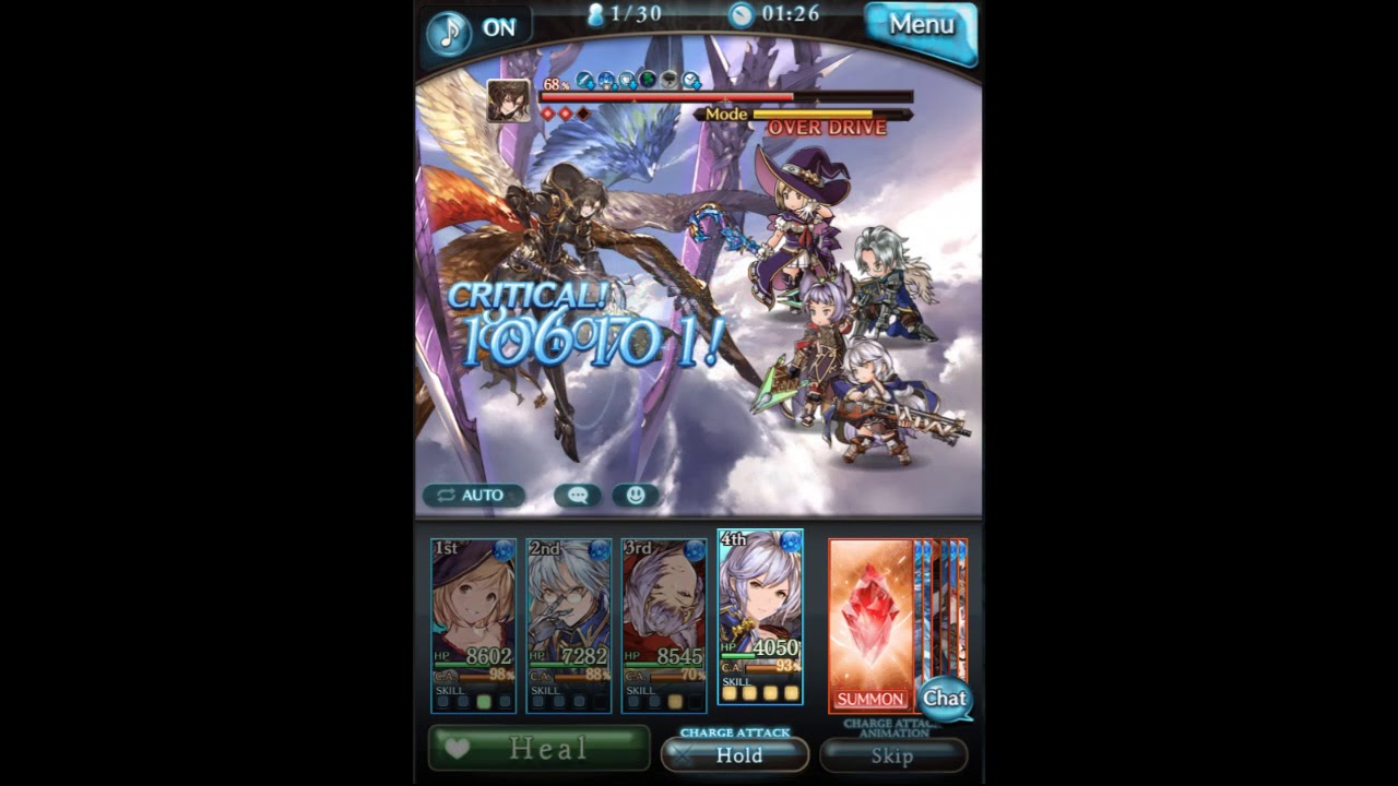 Granblue Fantasy - Water vs Lvl 100 Sandalphon