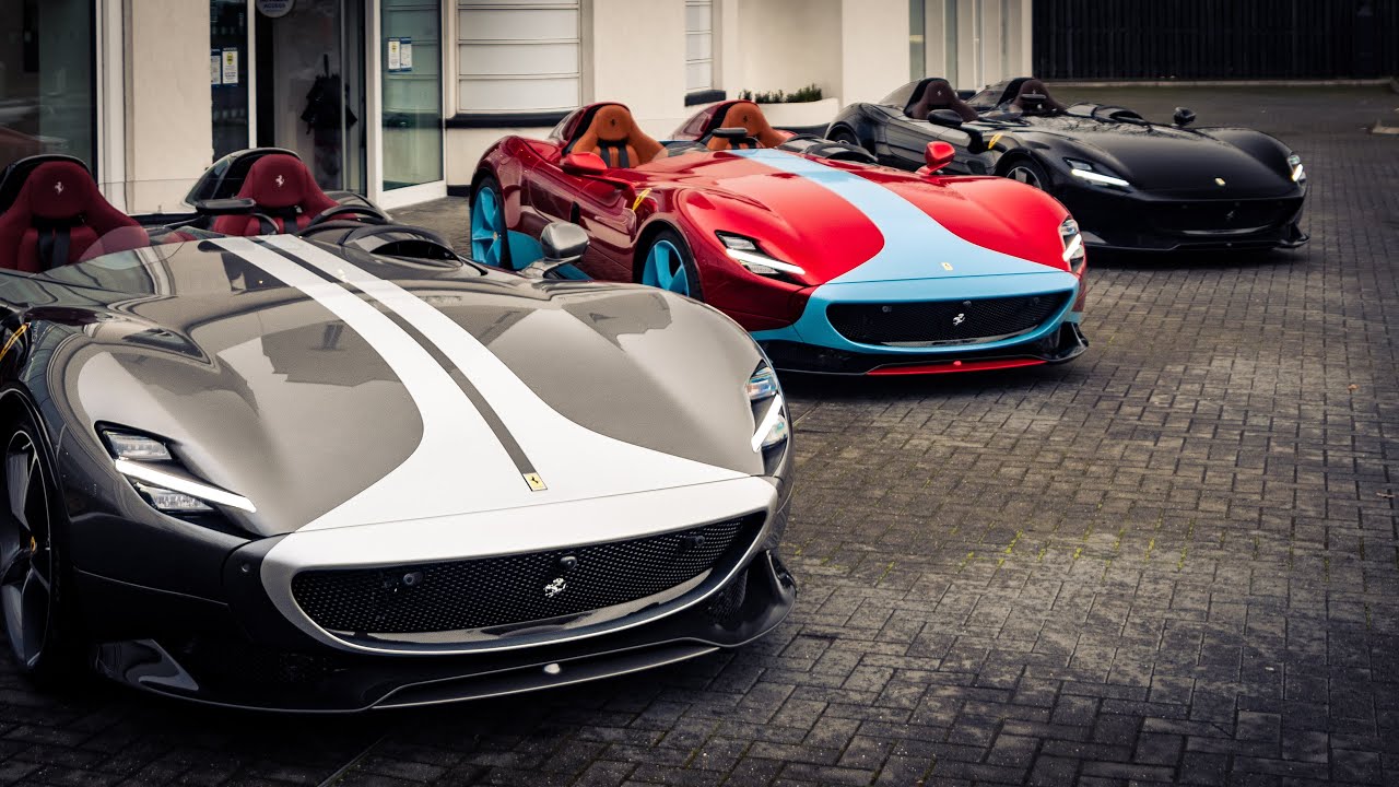 3x Ferrari Monza SP2, $2m Roofless hypercars!!