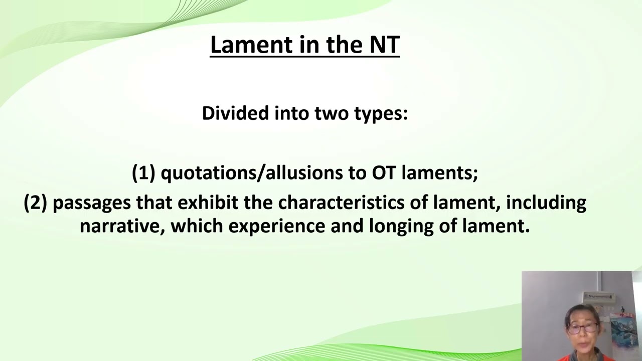 Academic Presentation 2026: An introduction to biblical lament