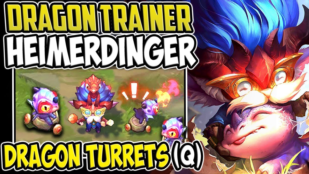NEW SKIN DRAGON TRAINER HEIMERDINGER | SUMMON DRAGONS WITH Q | Heimer S8 Gameplay League of Legends