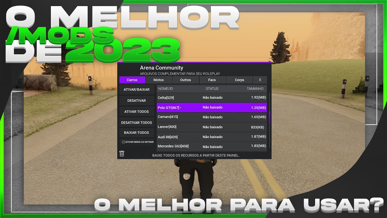O melhor mod de barra mods 2023 GTA RP [MTA:SA]