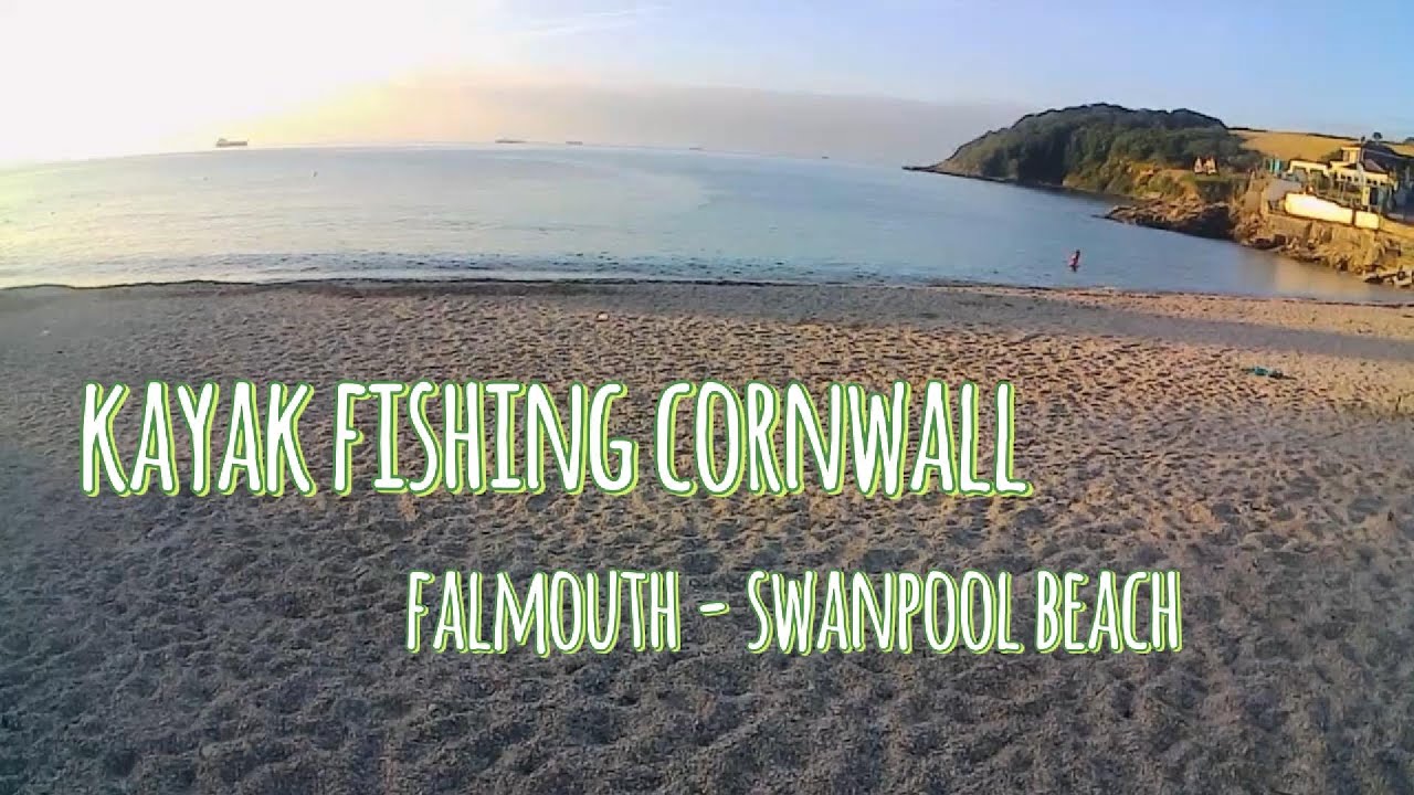 Kayak Fishing Cornwall - Launching at Swanpool beach, Falmouth