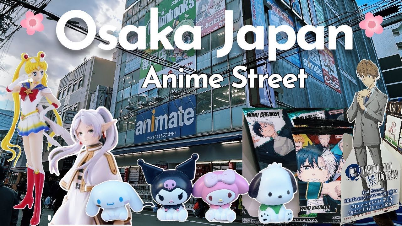 Japan Osaka Akihabara Anime Street Denden Town🌸大阪日本动漫 🇯🇵 Animate, Taito Arcade🌸 でんでんタウン 日本橋筋商店街 [4K]