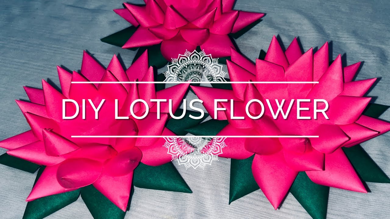 DIY Paper Lotus Flower | Origami | Festival Decor #diy #origami #decoration #video #vlog #trending 