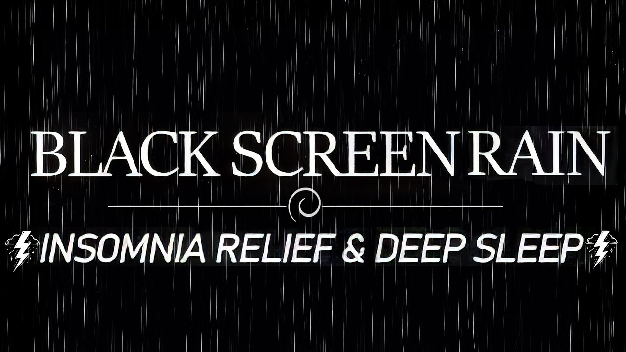 It’s So Easy to Fall Asleep Instantly in 3 Minutes | Heavy Rain & Dense Thunder | Black Screen Rain