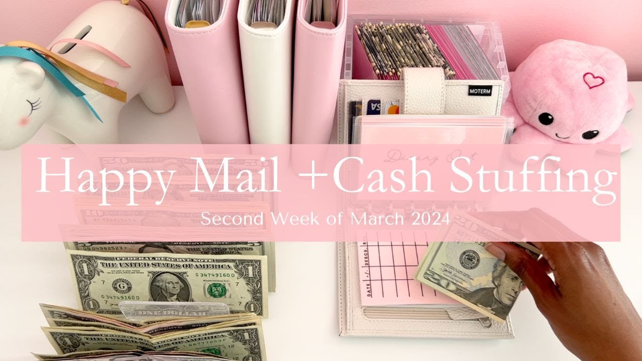 $521 Cash Envelope Stuffing | Happy Mail | March 2024 | Single Mom