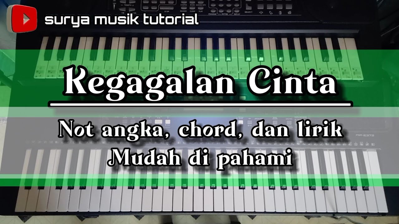 tutorial not angka dan chord beserta lirik lagu kegagalan cinta ciptaan H Rhoma irama