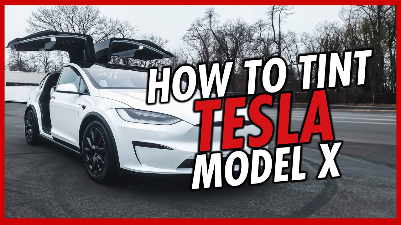 How to Tint Tesla Model X Side Falcon Windows - Mobile Window Tint Install