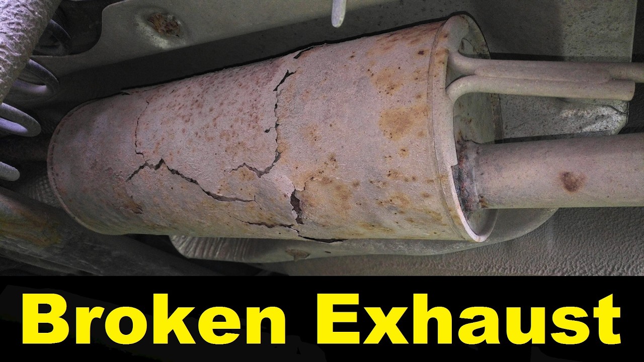 Rozpadlý Tlumič Výfuku / Broken Exhaust silencer - Škoda Rapid 1.2i
