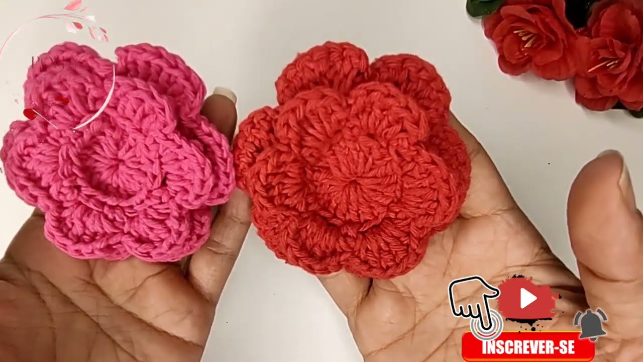 🌺Flor de Crochê Fácil e Rápida | Passo a Passo