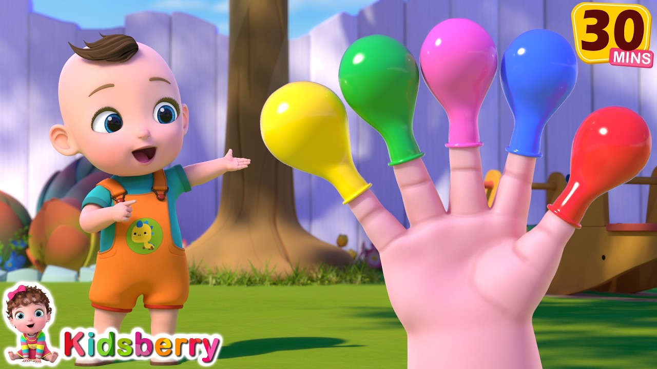 Learn Colors with Finger Family + More Nursery Rhymes | Nursery Rhymes & Baby Songs - Kidsberry