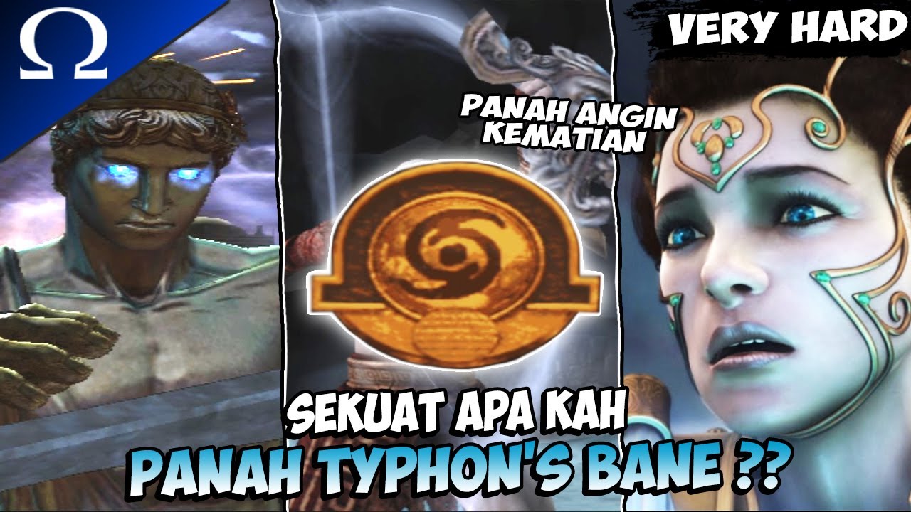 PANAH KEMATIAN TYPON'S BANE Melawan Semua BOSS - GOD OF WAR 2 (VERY HARD) PS2