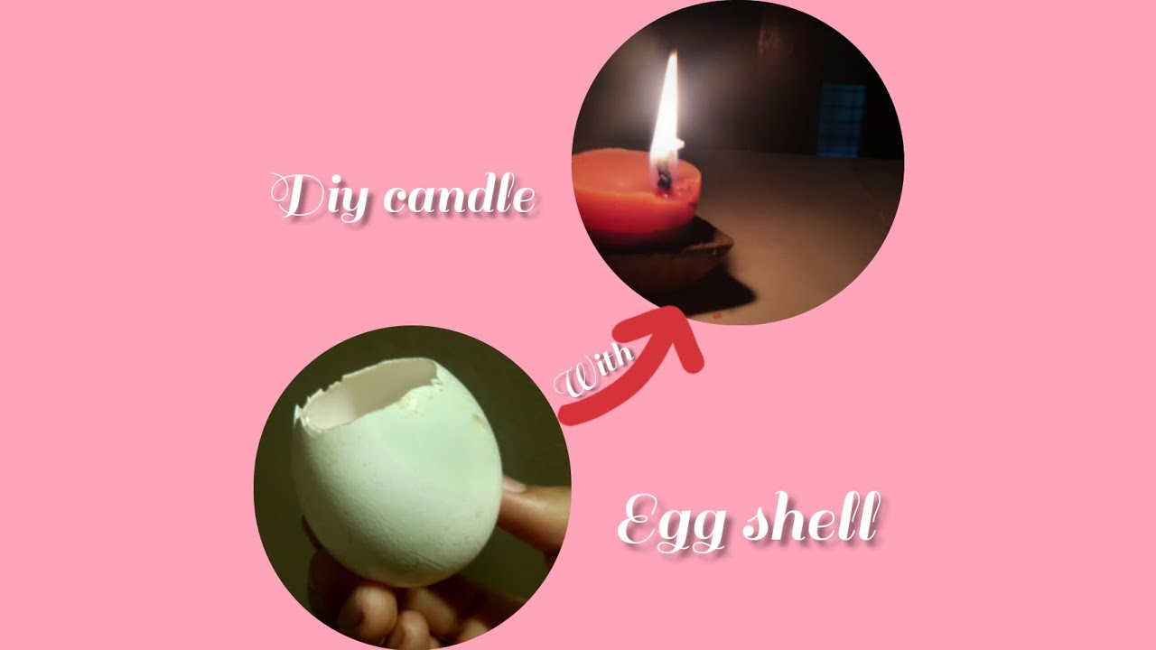 🥰 diy candle with egg shell 🥰 #craft #shorts