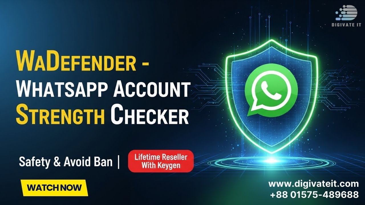 WaDefender - WhatsApp Account Strength Checker | Safety & Avoid Ban | Lifetime Reseller With Keygen