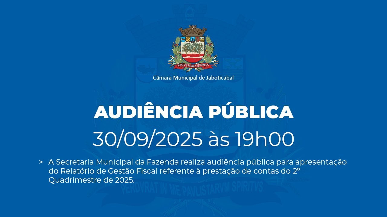 30/09/2025 - Audiência Pública