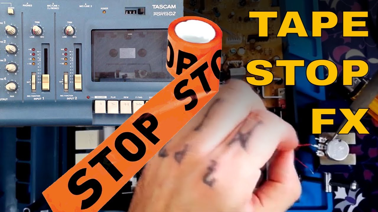 Tascam Porta 02 Mk II | 1/2 speed & Tape Stop FX | Simple voltage starve Pitch Mod using stock motor
