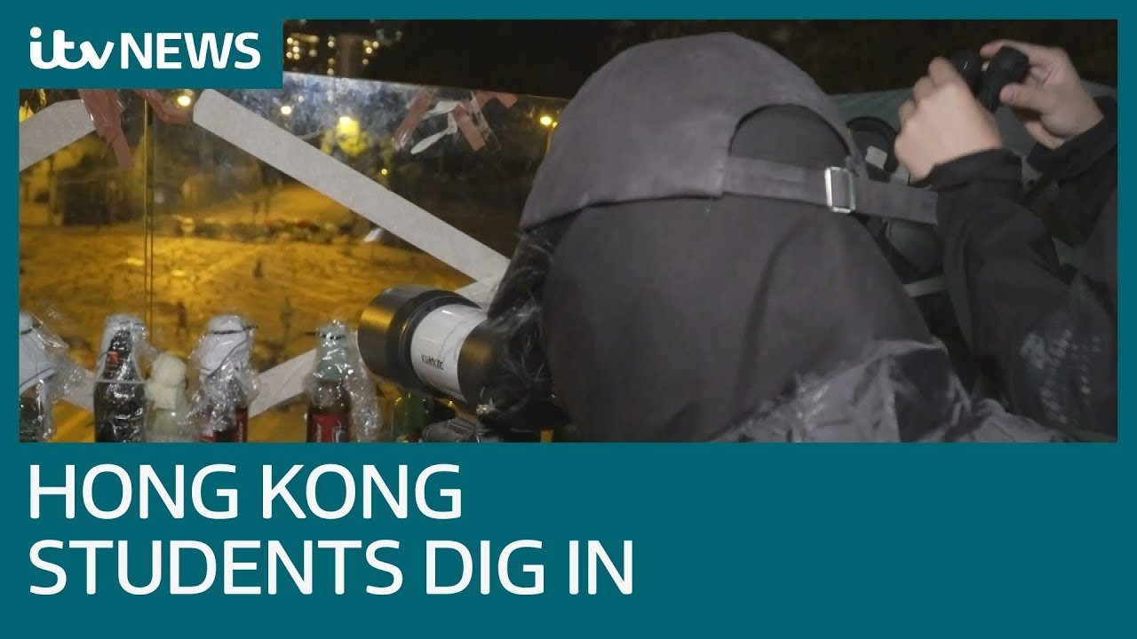 Why Hong Kong students are drilling holes in eggs | ITV News