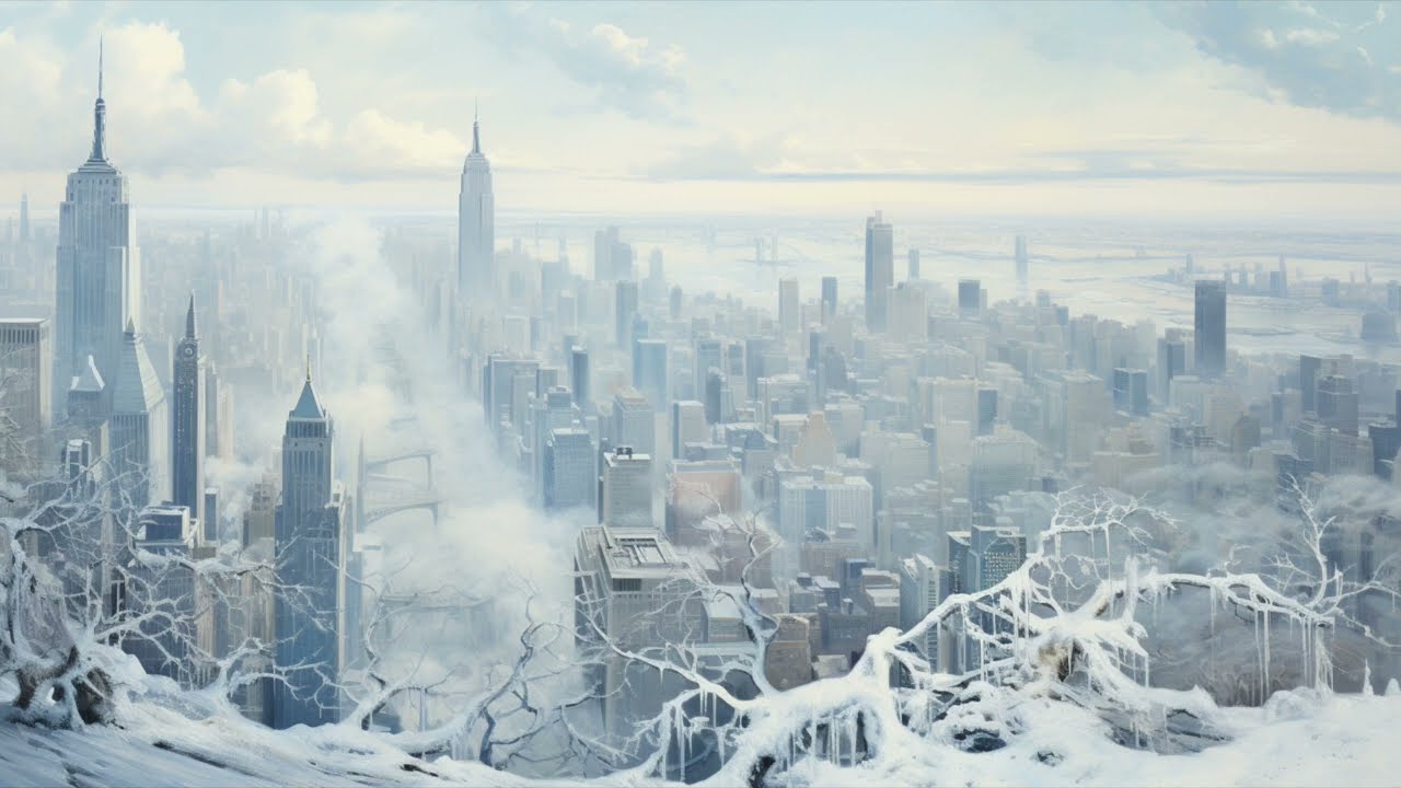 Winter landscape screensaver | snowy TV Art for Samsung Frame TV | Smart TV paintings | wall decor