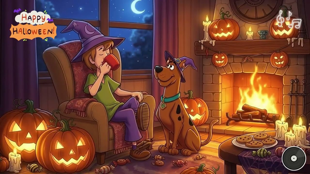 🍂 Scooby Doo Autumn Fire Night 🔥 Relaxing Lofi Music for Studying and Concentration 🍁Autumn Rhythm