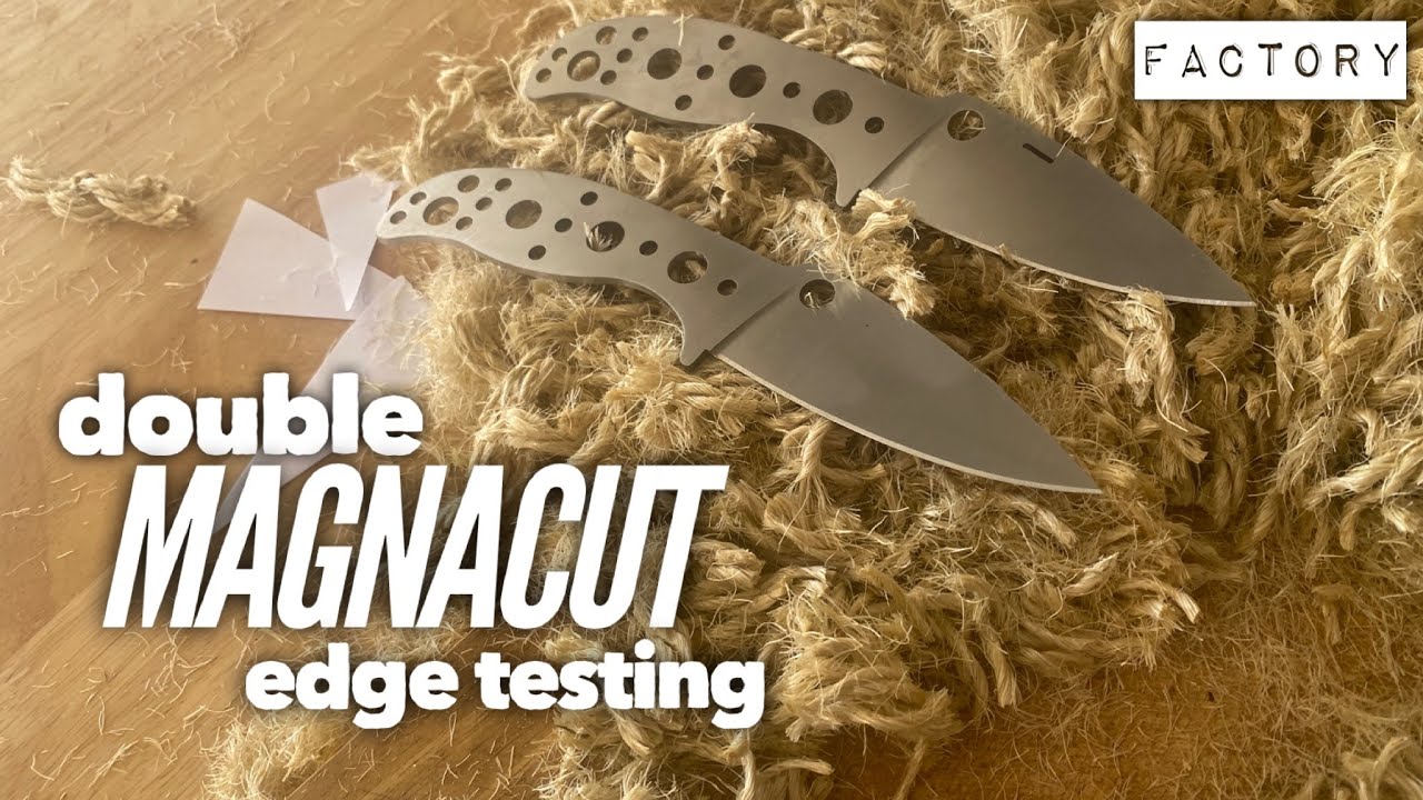 CPM Magnacut - Double Spyderco Mule MT35 (Edge Retention - Factory)