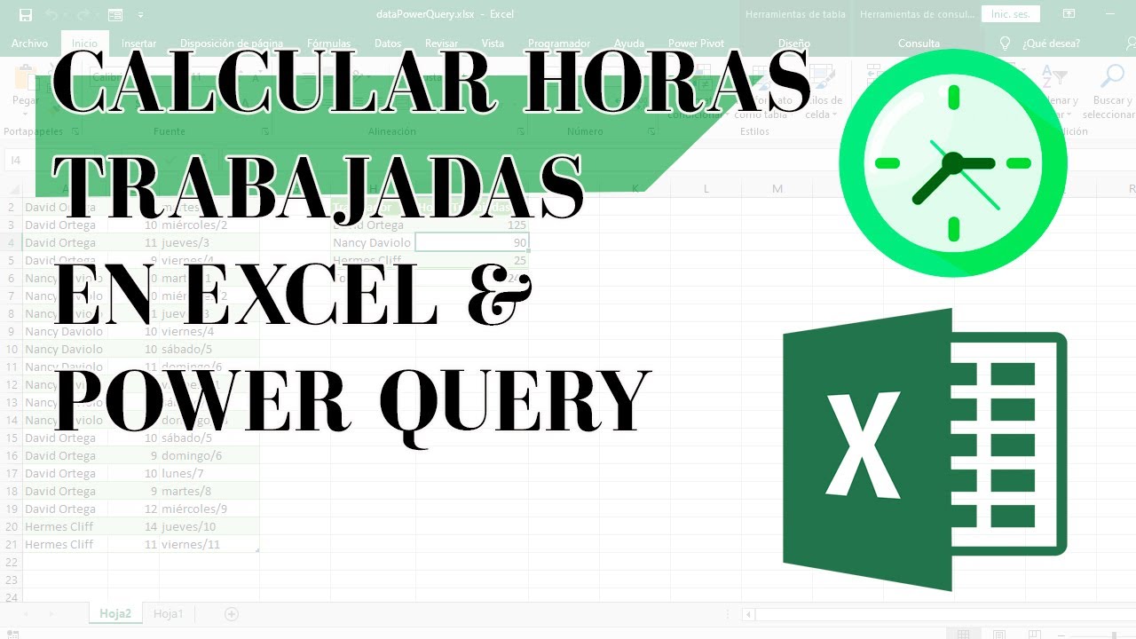 Te explico COMO Calcular el TOTAL de horas trabajadas en EXCEL con POWER QUERY en 3 minutos.