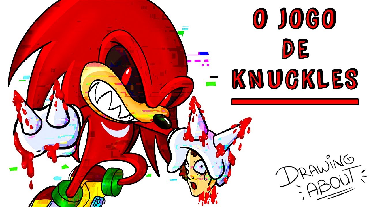 O jogo de KNUCKLES 🎮 CREEPYPASTA 🧨 Draw My Life Português